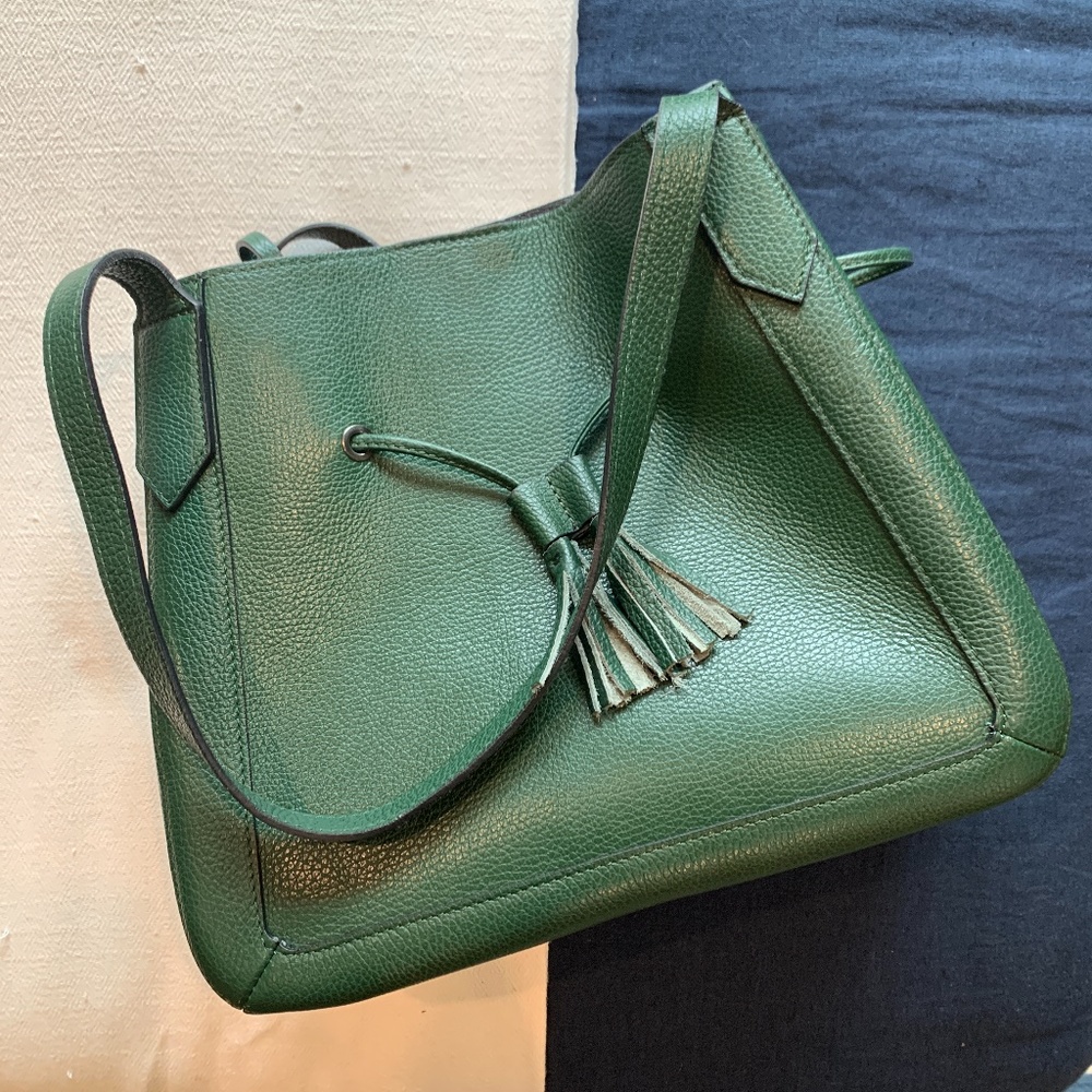 Persaman New York, Emerald Leather Bag, NWOT